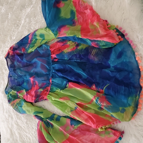 BOOHOO SHEER COVERUP DRESS S - Picture 6 of 11